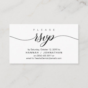 Bruiloft RSVP via telefoon of e-mail reageren Informatiekaartje