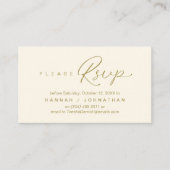 Bruiloft RSVP via telefoon of e-mail reageren Informatiekaartje (Voorkant)