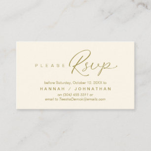 Bruiloft RSVP via telefoon of e-mail reageren Informatiekaartje