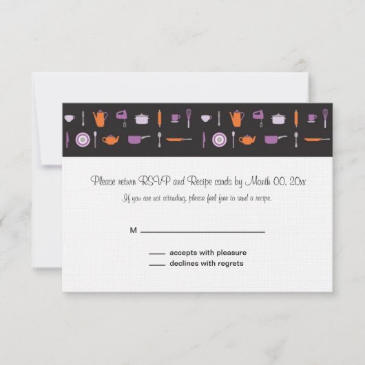 Bruiloft RSVP voor koppels Kaartje (Voorkant)