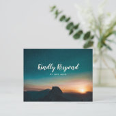 Bruiloft RSVP voor Nachtelijke Hemelsterrenberg Mo Uitnodiging Briefkaart (Staand voorkant)