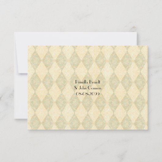 Bruiloft RSVP vriendelijk reageren, Alice in Wonde (Achterkant)