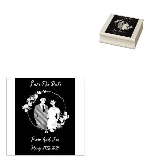 Bruiloft Rubber Stamp  Rubberstempel (Gestempeld)