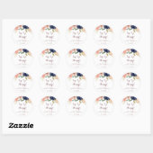Bruiloft Rustic Goud Bladeren Sip Sip Hooray Ronde Sticker (Vel)