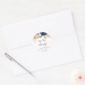Bruiloft Rustic Goud Bladeren Sip Sip Hooray Ronde Sticker (Envelop)