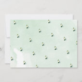 Bruiloft Rustieke Aquarel Albast Bloemen Kaart (Achterkant)