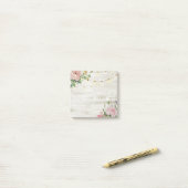 Bruiloft Rustieke Houten Aquarel Bloem Slinger Lic Post-it® Notes (Op bureau)