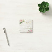 Bruiloft Rustieke Houten Aquarel Bloem Slinger Lic Post-it® Notes (Kantoor)
