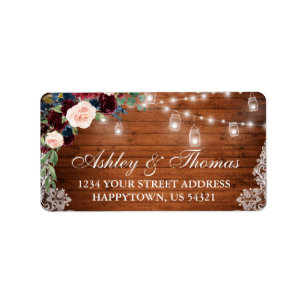 Bruiloft Rustieke Houten Kruik Lichten Kant Bloeme Etiket