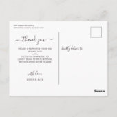 Bruiloft rustieke houten lichten potten kant dank  briefkaart (Achterkant)