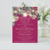 Bruiloft Rustieke Wood Gold Berry Jubileum Kaart (Staand voorkant)