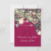 Bruiloft Rustieke Wood Gold Berry Jubileum Kaart (Achterkant)