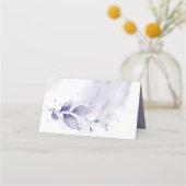 Bruiloft | Rustige Waterverf Plum Paars Plaatskaartje (Achterkant)