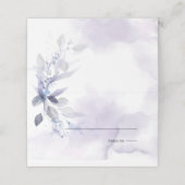 Bruiloft | Rustige Waterverf Violet Foliage Plaatskaartje (Buitenkant ongevouwen)