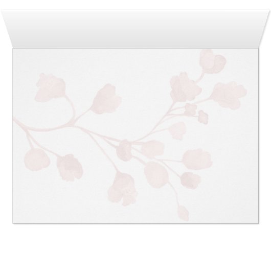 Bruiloft | Sage en blush roze Waterverf Foliage (Binnen Horizontaal (Onder))