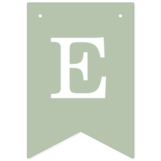 Bruiloft Sage Groen Eenvoudige Bruid & bruidegom N Vlaggetjes (Tweede vlag)