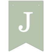 Bruiloft Sage Groen Eenvoudige Bruid & bruidegom N Vlaggetjes (Eerste vlag)