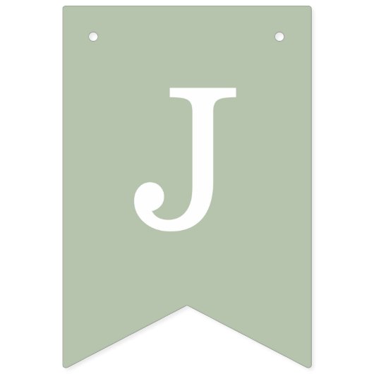 Bruiloft Sage Groen Eenvoudige Bruid & bruidegom N Vlaggetjes (Eerste vlag)