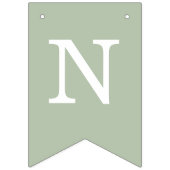 Bruiloft Sage Groen Eenvoudige Bruid & bruidegom N Vlaggetjes (Derde vlag)