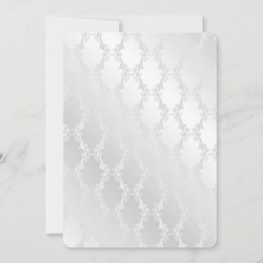 Bruiloft Sage Groen Lint In Hart Op Satijn Kaart (Achterkant)