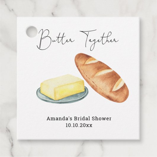 Bruiloft 'Samen Butteren'  Bedankjes Labels (Voorkant)