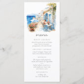 Bruiloft Santorini Griekenland Menu (Voorkant)