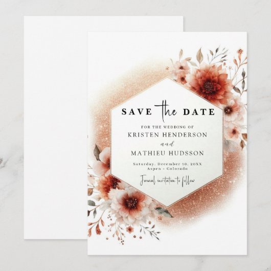 bruiloft save the date (Voorkant / Achterkant)