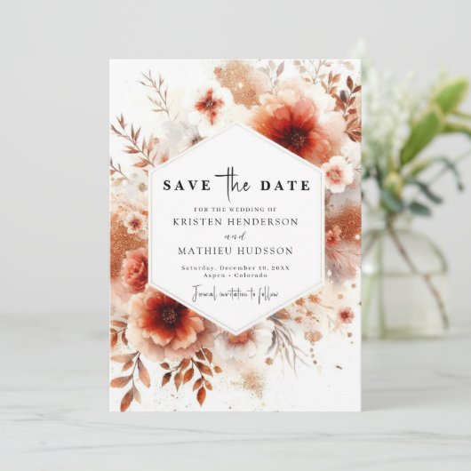 bruiloft save the date (Staand voorkant)