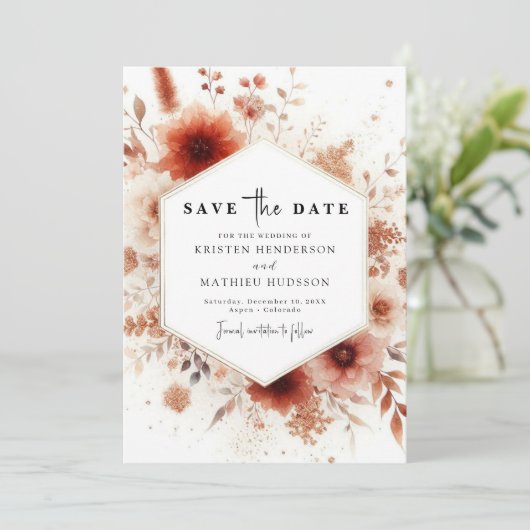 bruiloft save the date (Staand voorkant)