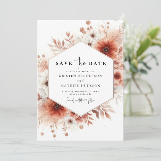 bruiloft save the date (Staand voorkant)