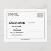  bruiloft Save the Date - Blauw Aankondigingskaart (Achterkant)