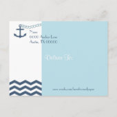 Bruiloft Save the Date Briefkaart - Nautisch (Achterkant)