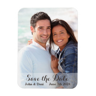 Bruiloft Save the Date - Eenvoudig script Magneet