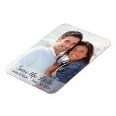 Bruiloft Save the Date - Eenvoudig script Magneet (Linkerzijde)