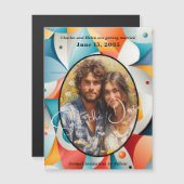 Bruiloft, Save the Date, Fotomagneet (Voorkant / Achterkant)