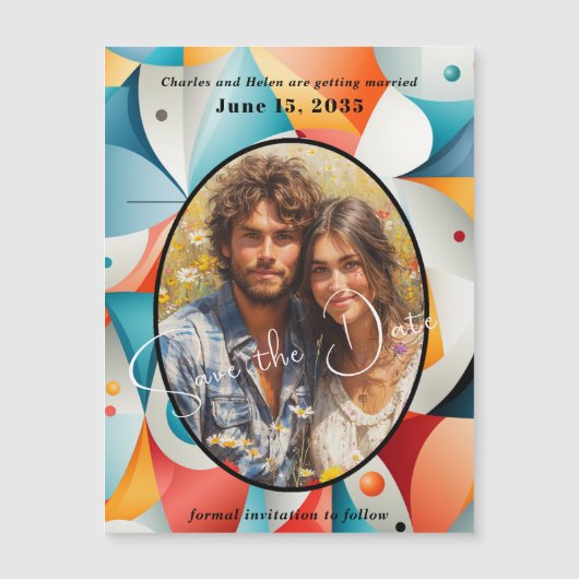 Bruiloft, Save the Date, Fotomagneet (Voorkant)