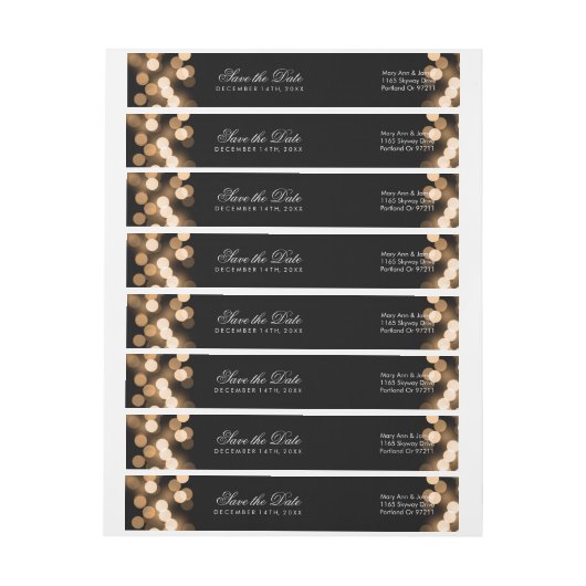 Bruiloft Save The Date Gold Hollywood Glam (Vel)