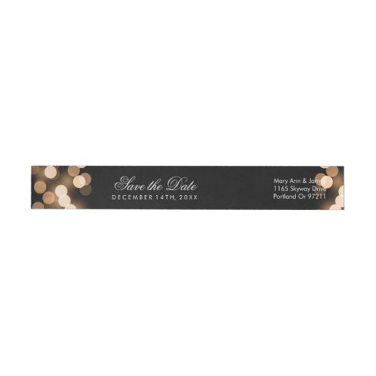 Bruiloft Save The Date Gold Hollywood Glam (Individueel)
