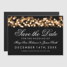 Bruiloft Save The Date Gold Hollywood Glam