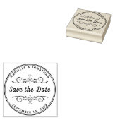 Bruiloft Save the Date Hart Modern Script Rubberstempel (Gestempeld)