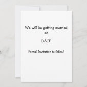 Bruiloft 'Save the Date' Kaart (Achterkant)