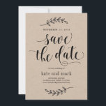 Bruiloft Save The Date Kaart Kraft Landelijke Eleg<br><div class="desc">Plan een stijlvolle viering met deze moderne uitnodiging die uw gasten zullen adoreren. 
Design door © berryberrysweet . Printbare digitale bestanden zijn beschikbaar! Bezoek onze website op www.berryberrysweet.com voor meer informatie!</div>