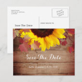 Bruiloft Save The Date Kaarten met Landelijke Zonn (Voorkant / Achterkant)