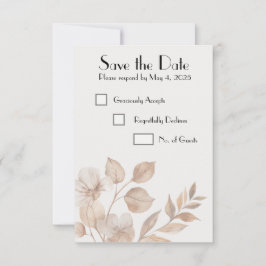 Bruiloft Save the Date Kaarten met Rustieke Romant