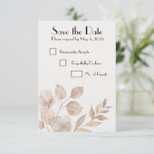 Bruiloft Save the Date Kaarten met Rustieke Romant (Staand voorkant)