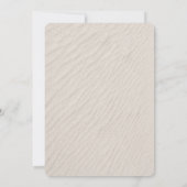 Bruiloft Save the Date Kalender op Ocean Seashore Kaart (Achterkant)