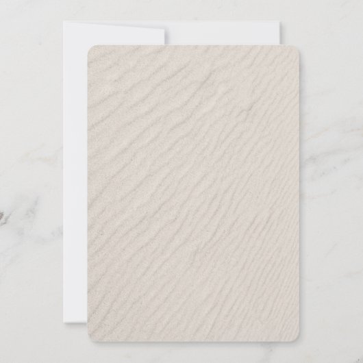 Bruiloft Save the Date Kalender op Ocean Seashore Kaart (Achterkant)