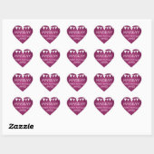 Bruiloft Save The Date Love Bunting Pink Hart Sticker (Vel)