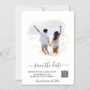 *~* BRUILOFT SAVE the DATE - QR code Website AR6 Magnetische Uitnodiging
