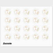 Bruiloft/Save the Date Ronde Sticker (Vel)